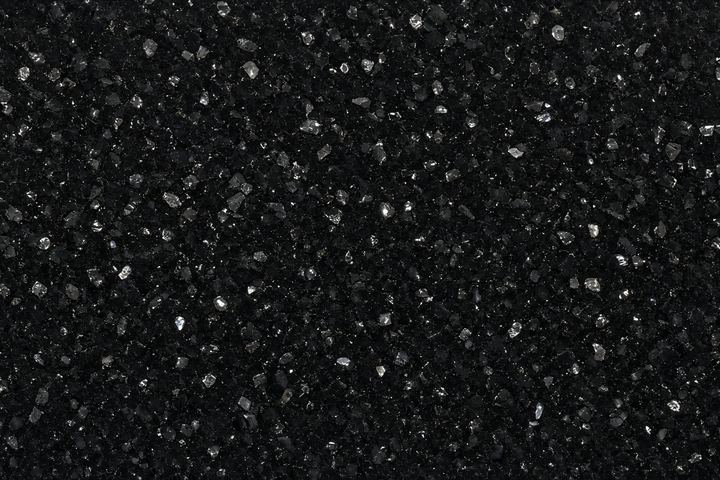 Black quartz slab with fine flecks