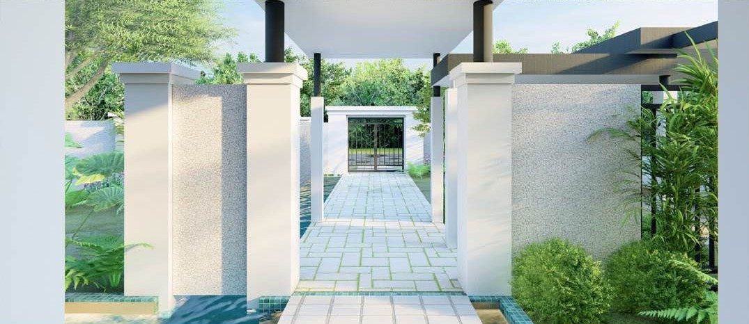 Covered entrance walkway