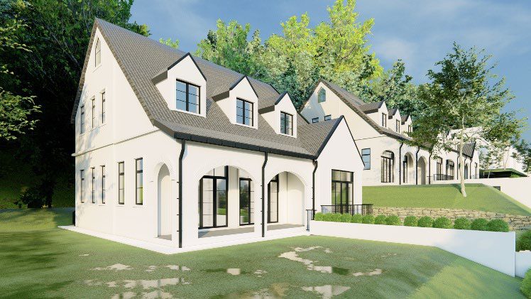 Row of bungalows