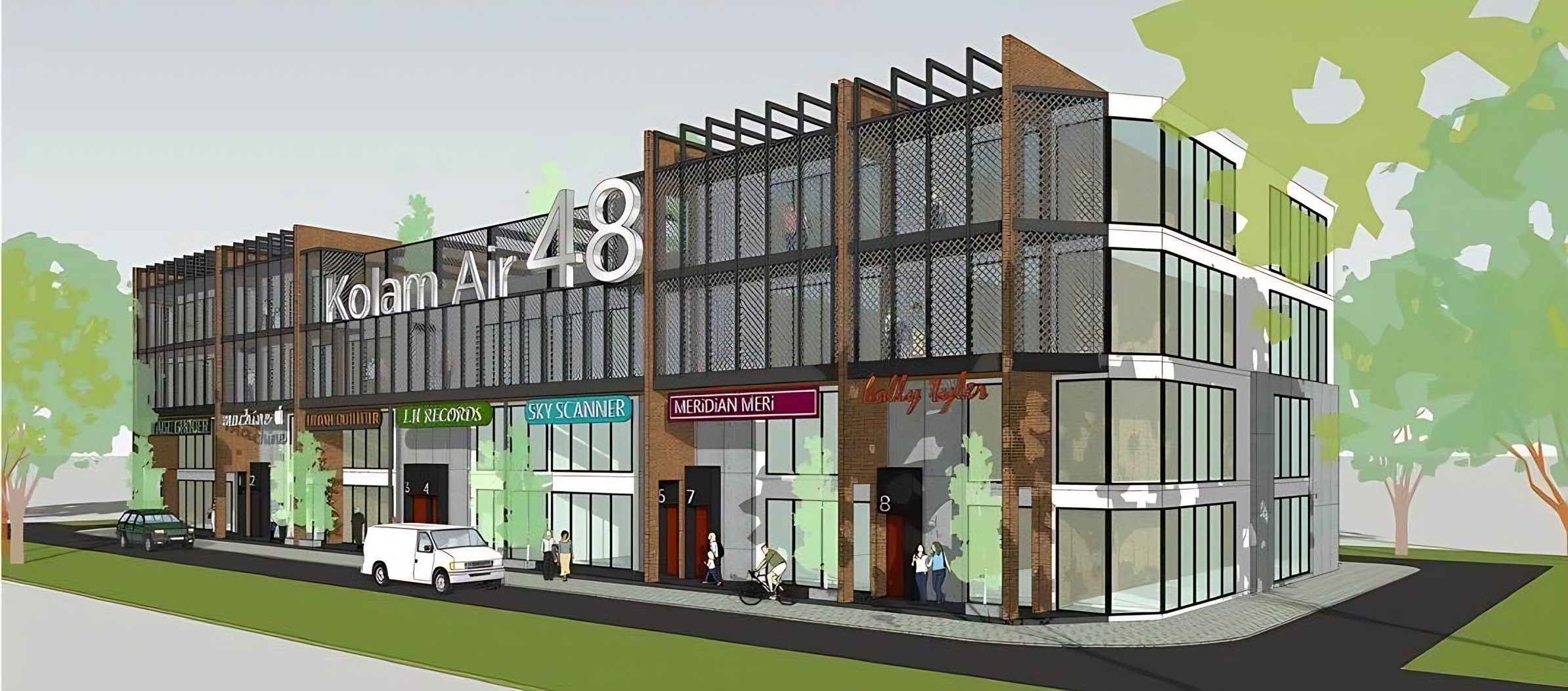 Rendering of Kolam Air 48 corner block