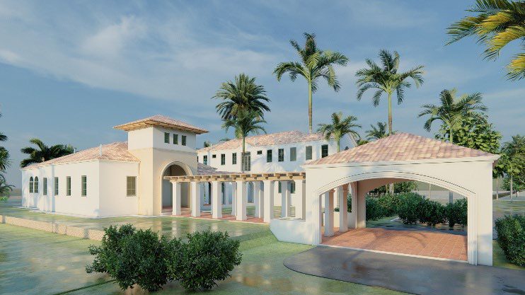 Arched carport and link