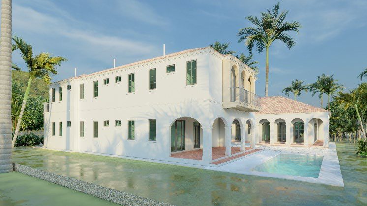 Rear block by the pool
