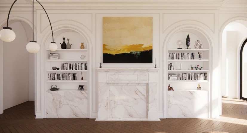 Proposed built-in shelving